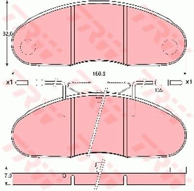 Brake Pad Set, disc brake COTEC GDB1077