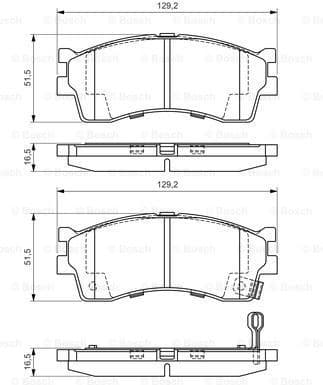 Brake Pad Set, disc brake 0986494146
