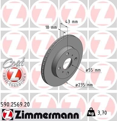 Brake Disc COAT Z 590.2569.20