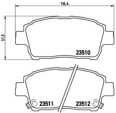 Brake pads front, Top Quality P83051