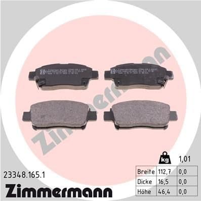 Brake Pad Set, disc brake 23348.165.1