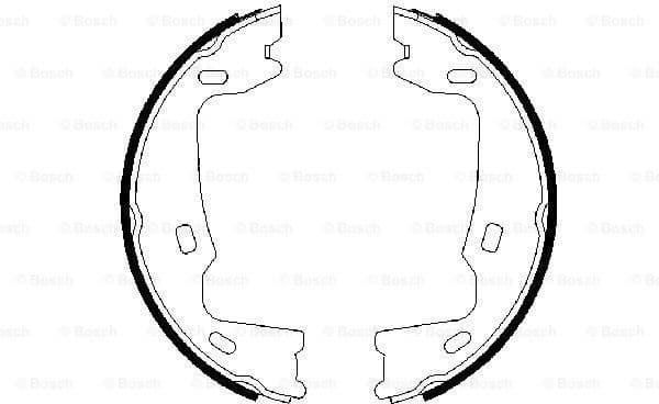 Brake Shoe Set, parking brake 0986487214