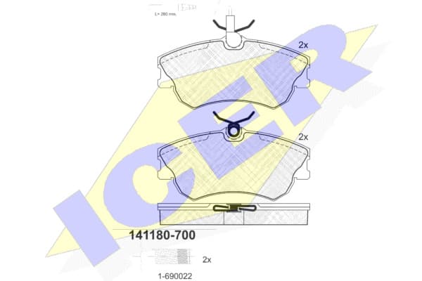 Brake pads front 141180700 - image 2