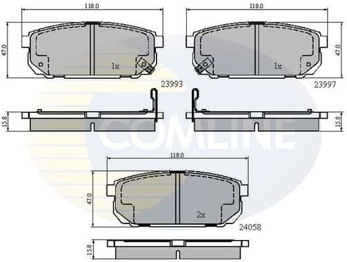Brake pads rear CBP31288