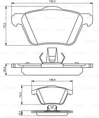 Brake Pad Set, disc brake 0986494159 - image 7