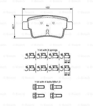 Brake Pad Set, disc brake 0986494222 - image 7