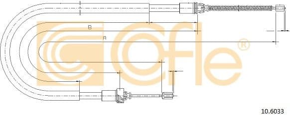 Cable Pull, parking brake 10.6033