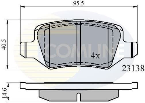 Brake pads rear CBP01149