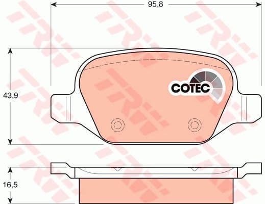 Brake Pad Set, disc brake COTEC GDB1396