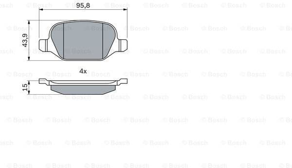 Brake Pad Set, disc brake 0986424553 - image 7