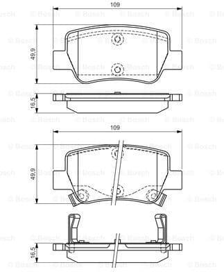Brake Pad Set, disc brake 0986494403 - image 7