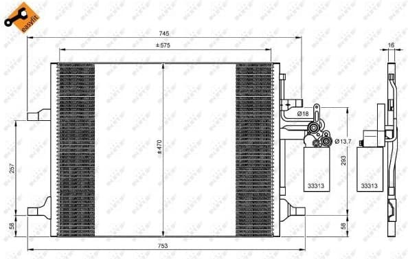 Condenser, air conditioning EASY FIT 35930