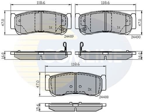 Brake pads rear CBP31714