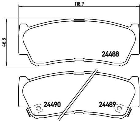 Brake pads rear, Top Quality P30037