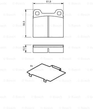 Brake Pad Set, disc brake 0986466302 - image 7