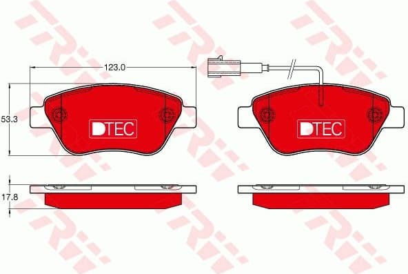 Brake Pad Set, disc brake DTEC COTEC GDB1654DTE