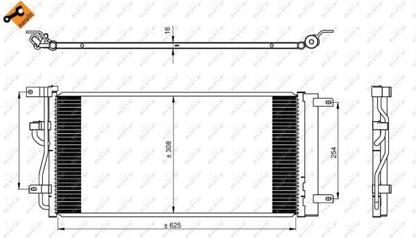 Condenser, air conditioning EASY FIT 350225
