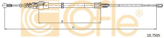 Cable Pull, parking brake 10.7505