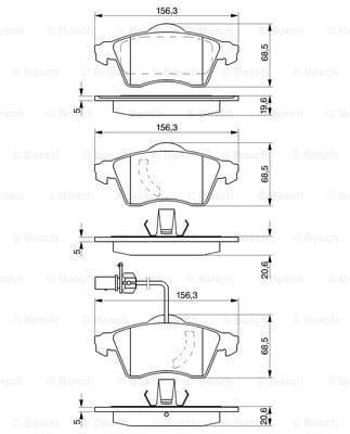 Brake Pad Set, disc brake 0986424537 - image 7