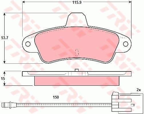 Brake Pad Set, disc brake GDB1112