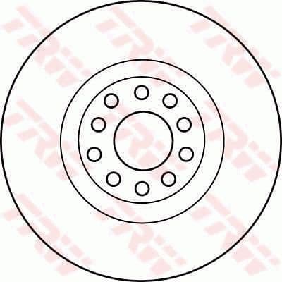 Brake Disc TRW SINGLE DF4209S - image 2