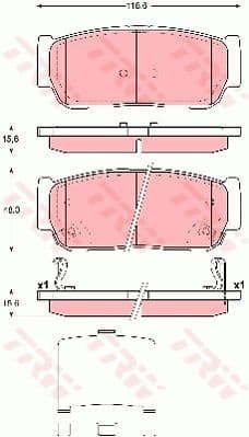 Brake Pad Set, disc brake GDB3417