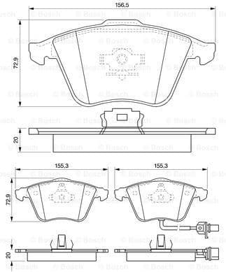 Brake Pad Set, disc brake 0986494103 - image 7