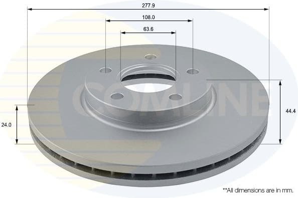 Brake disc, 1pcs FRONT ADC1221V - image 2