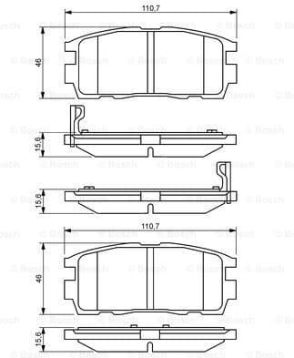 Brake Pad Set, disc brake 0986494251 - image 7