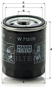 Oil Filter W713/28