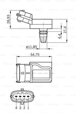 Sensor, boost pressure 0281002573 - image 7