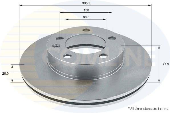 Brake disc, 1pcs FRONT ADC1125V - image 2