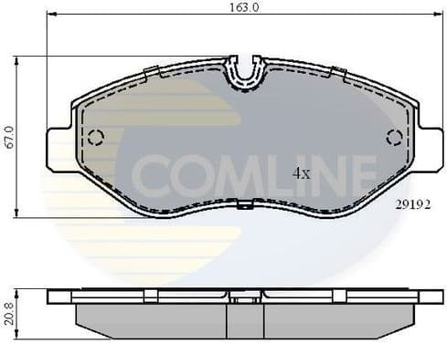 Brake pads front CBP01555