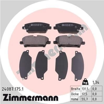 Brake Pad Set, disc brake 24087.175.1