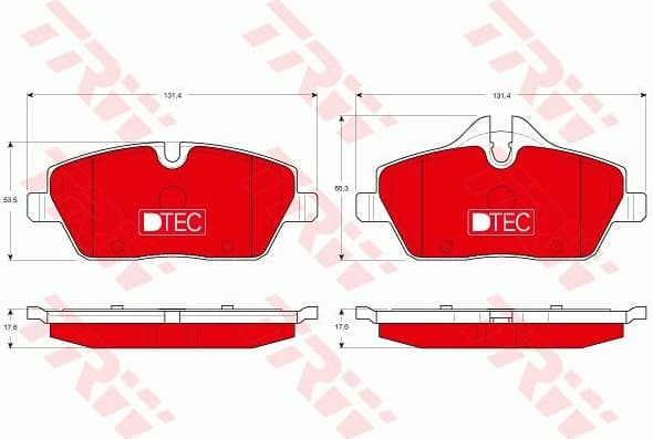 Brake Pad Set, disc brake DTEC COTEC GDB1611DTE