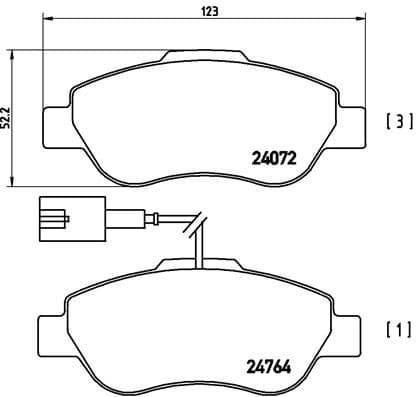 Brake Pad Set, disc brake PRIME LINE P23107