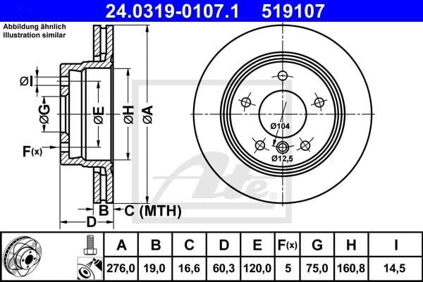 Brake Disc PowerDisc 24.0319-0107.1