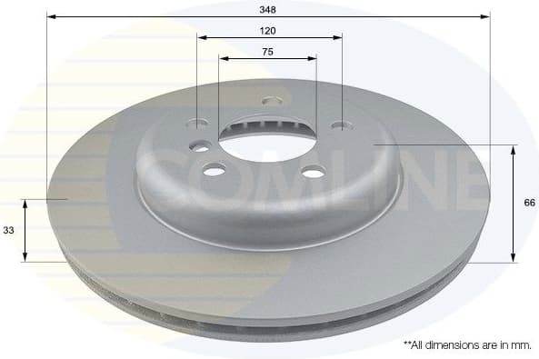Brake disc, 1pcs FRONT ADC1783V