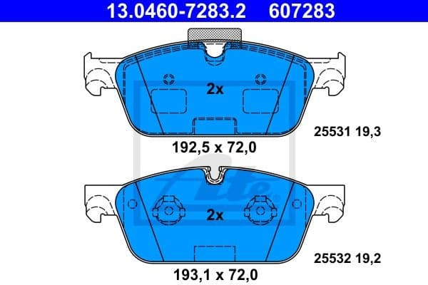 Brake Pad Set, disc brake 13.0460-7283.2 - image 2