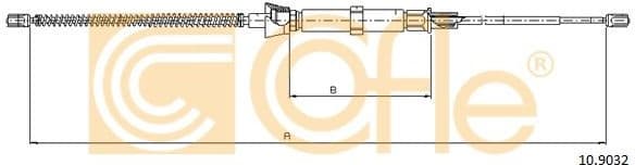 Cable Pull, parking brake 10.9032