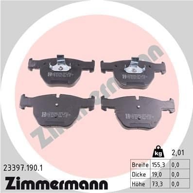 Brake Pad Set, disc brake 23397.190.1