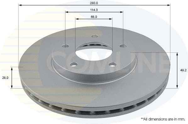 Brake disc, 1pcs FRONT ADC0260V - image 2