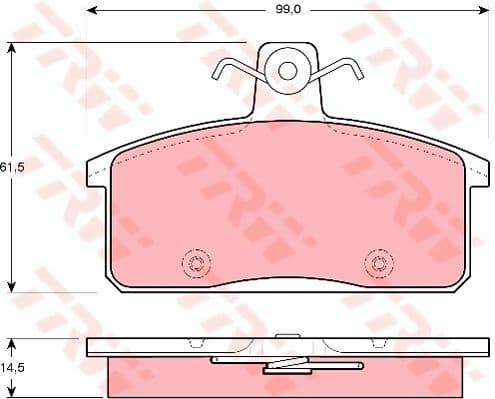 Brake Pad Set, disc brake COTEC GDB3202