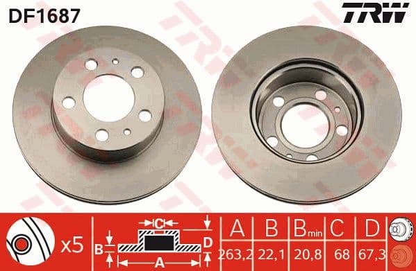 Brake Disc DF1687