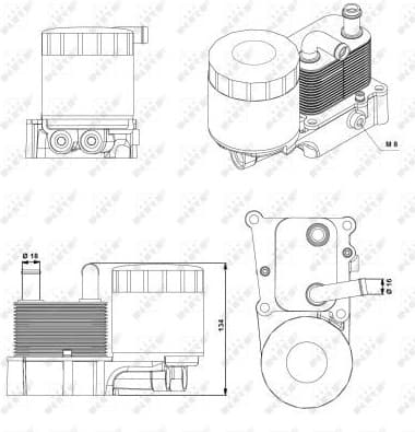 Housing, oil filter 31194