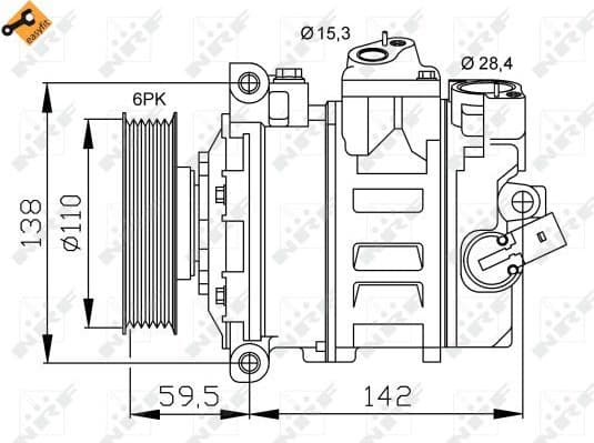 Compressor, air conditioning EASY FIT 32146
