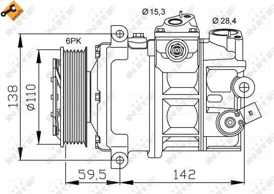 Compressor, air conditioning EASY FIT 32147