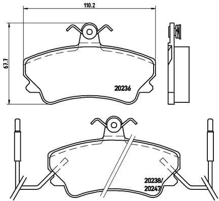 Brake Pad Set, disc brake PRIME LINE P68019
