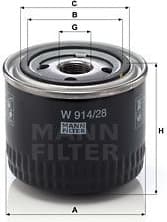 Oil Filter W914/28