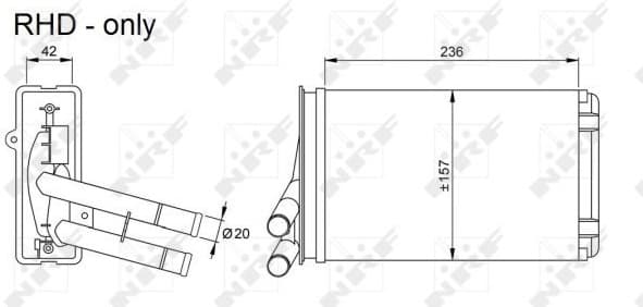 Heat Exchanger, interior heating 54302